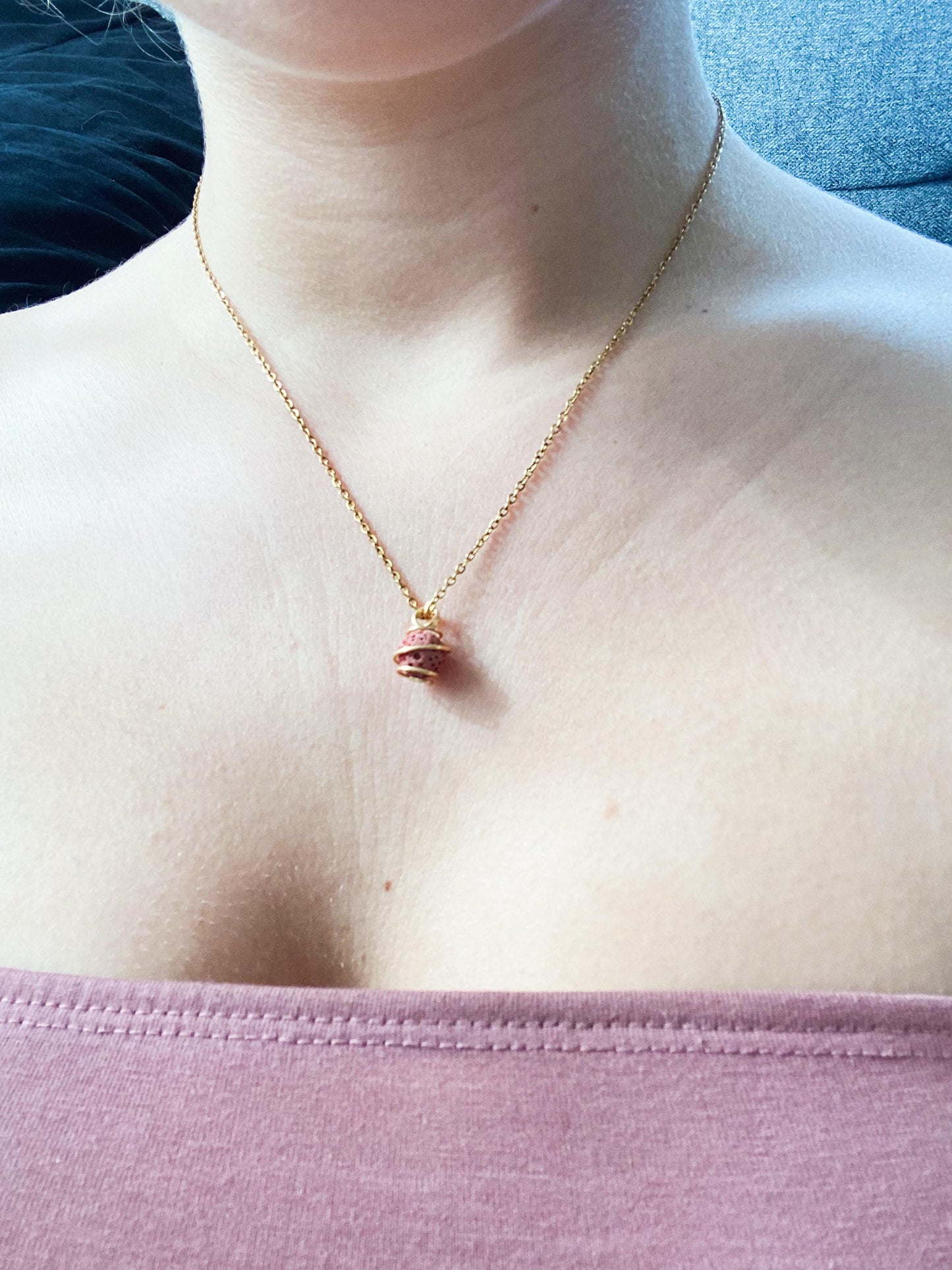 Collier d'aromathérapie & huile essentielle - LIVRAISON GRATUITE