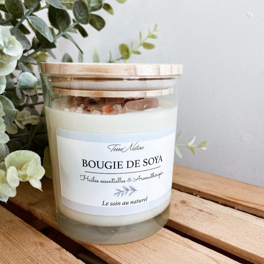 Bougie Menthe eucalyptus & cristaux 14 oz