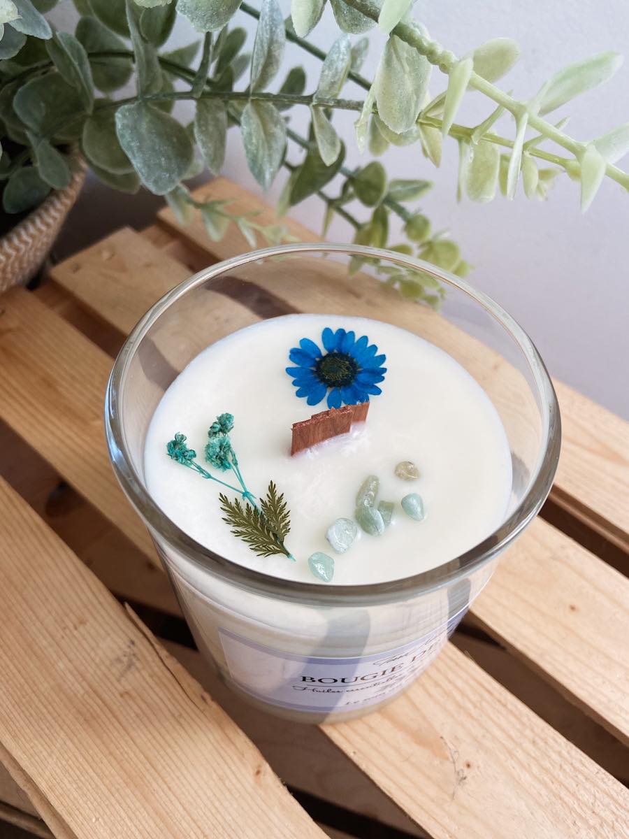Bougie Menthe eucalyptus & cristaux 14 oz
