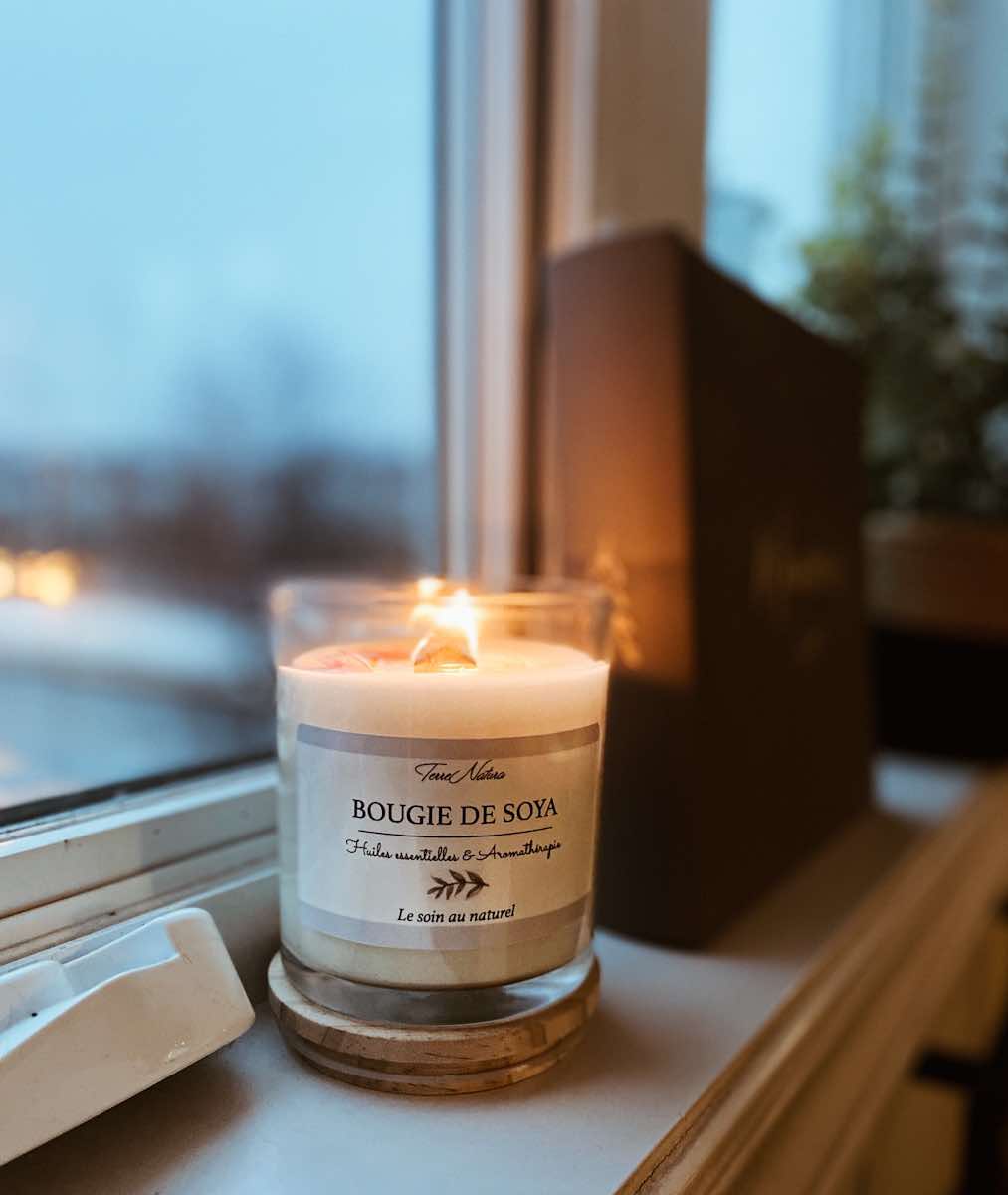 Bougie d'huiles essentielles Bleuet Pomme Cardamome - ÉDITION AUTOMNE LIMITÉE