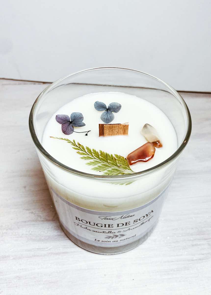 Bougie d'huiles essentielles Bleuet Pomme Cardamome - ÉDITION AUTOMNE LIMITÉE