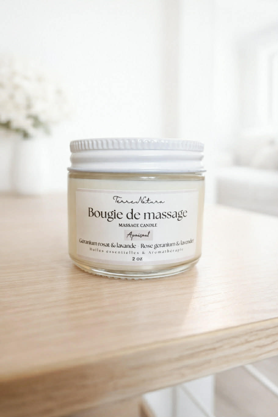 Bougie de massage naturelle - Détente