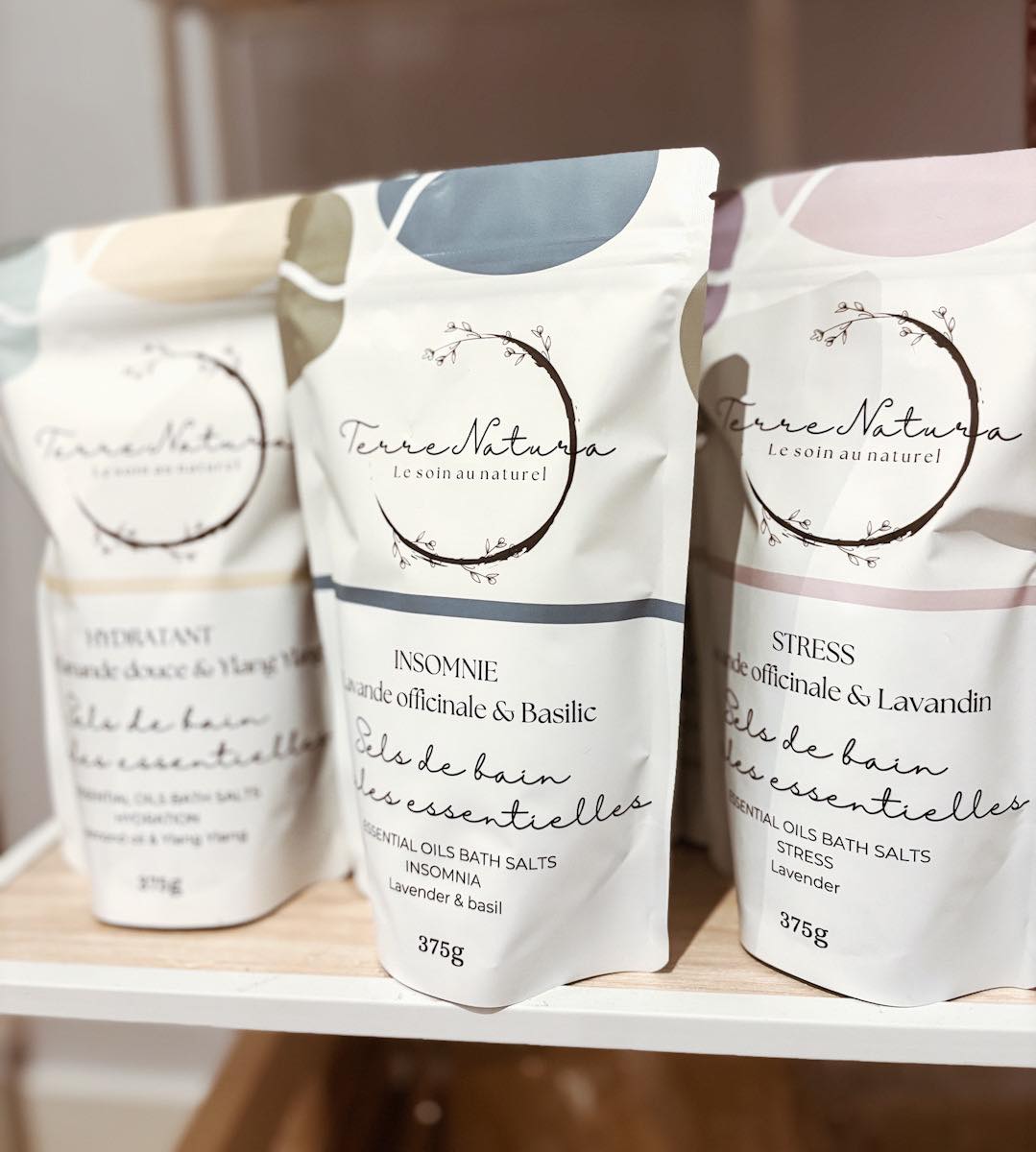 Sels de bain - Hydratant- Huile d'amande douce & Ylang Ylang