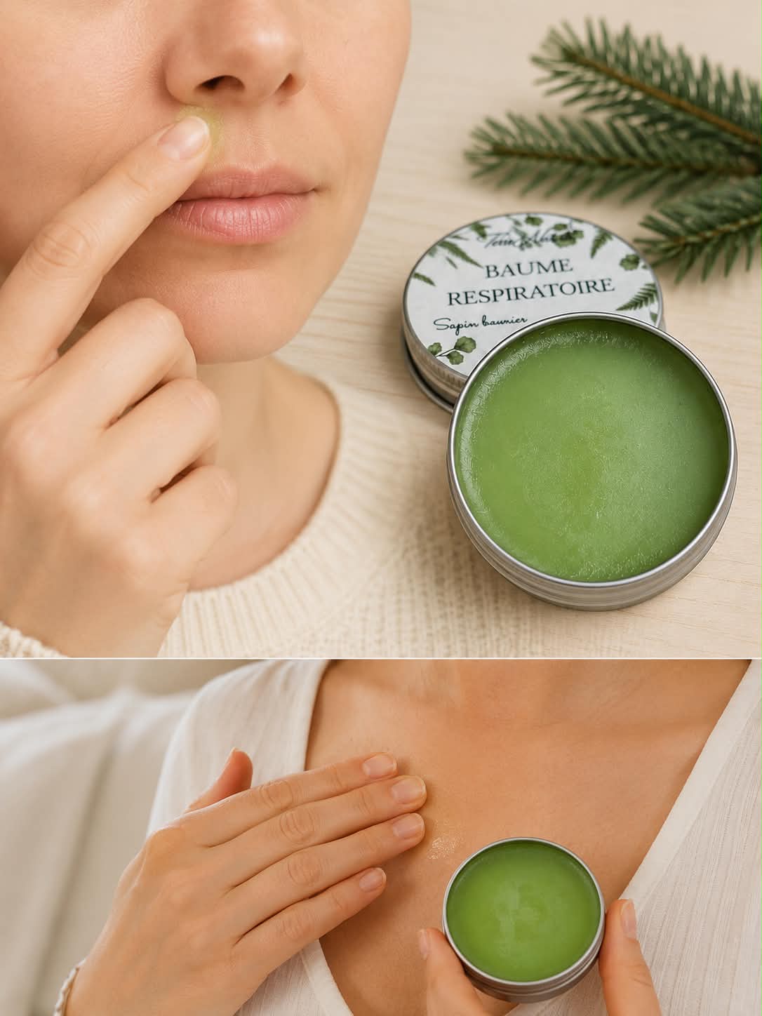 Balsam fir decongestant respiratory balm