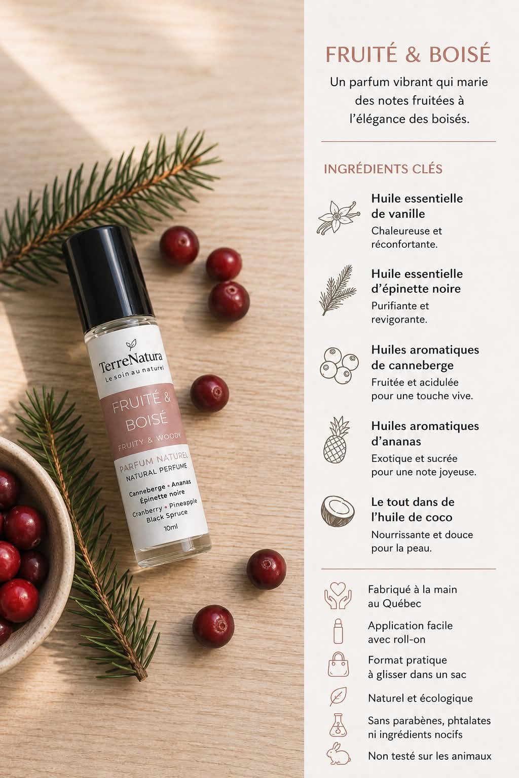 Parfum naturel - Fruité & boisé