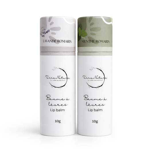 Baumes à lèvres infusés d’huiles essentielles