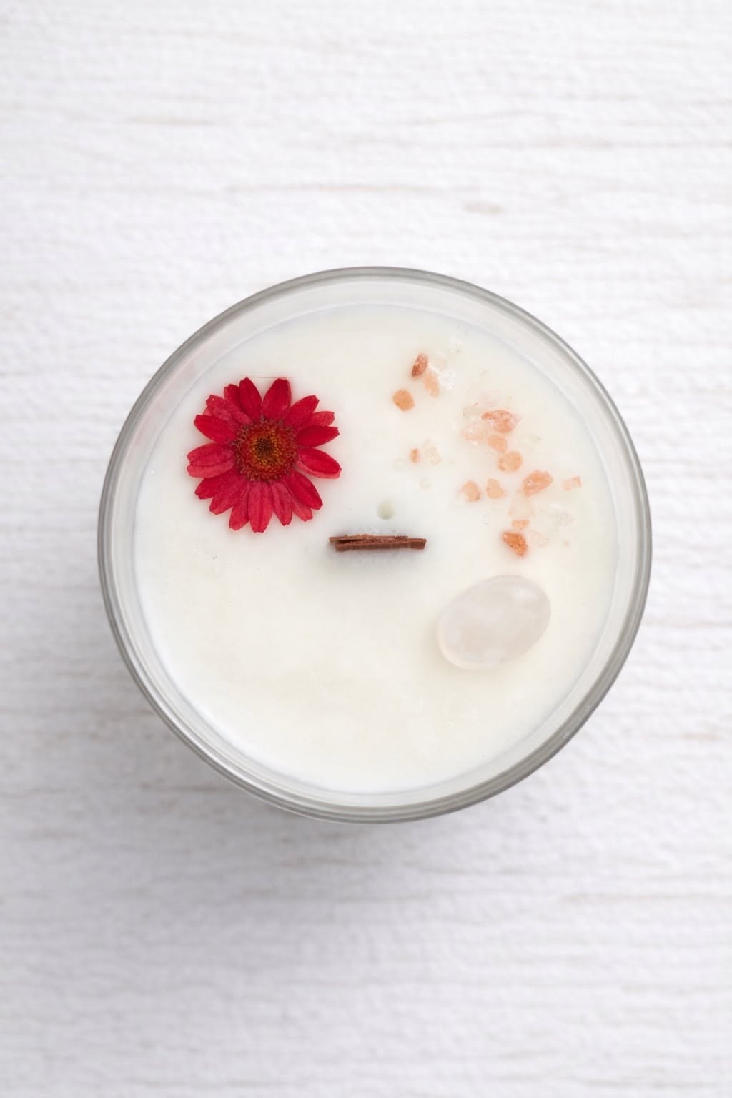 Fruity Candle & rose quartz 14 Oz