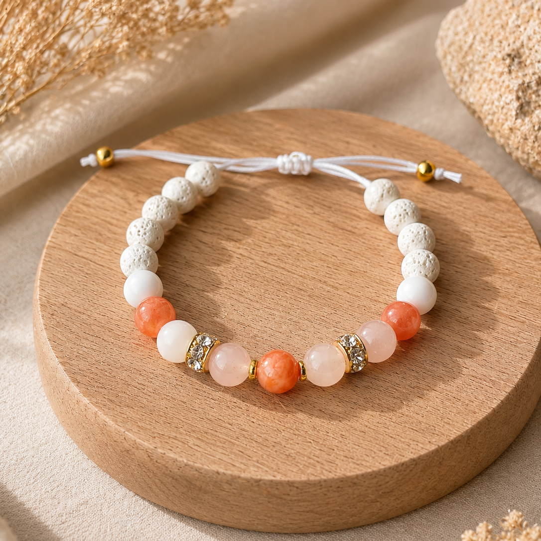 Peach Jasper Aromatherapy Bracelet