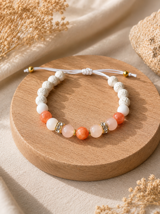 Bracelet d'aromathérapie Jaspe pêche