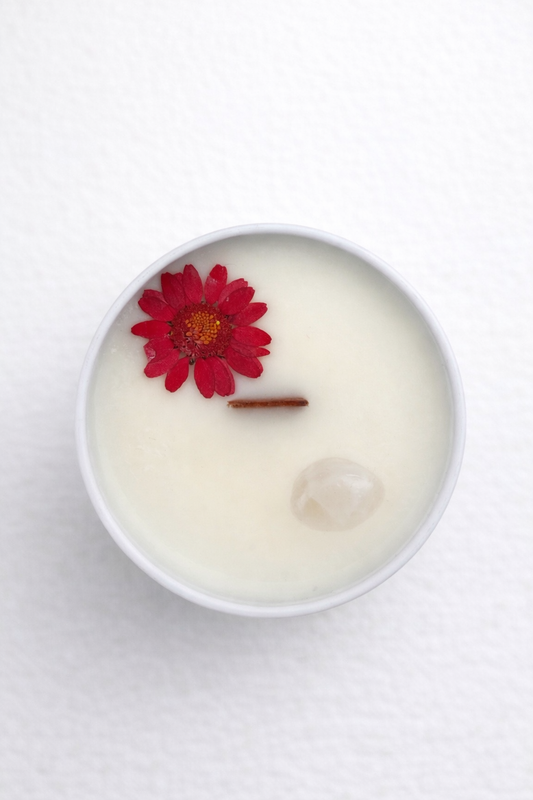 Fruity & Rose Quartz Candle 4 Oz
