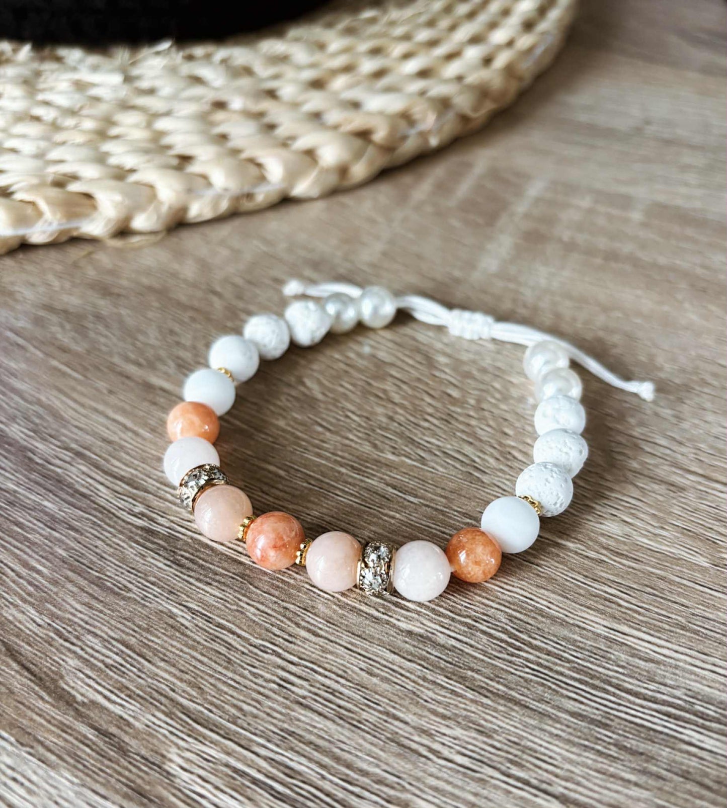 Bracelet d'aromathérapie Jaspe pêche