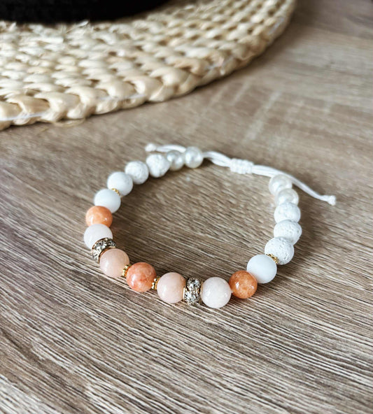 Bracelet d'aromathérapie Jaspe pêche