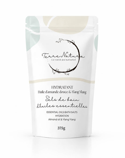Sels de bain - Hydratant- Huile d'amande douce & Ylang Ylang