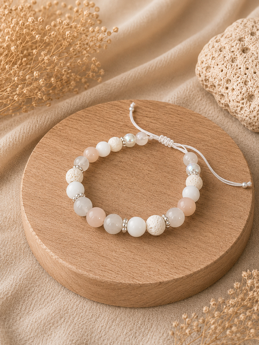 Bracelet d’aromathérapie - Agate & lave