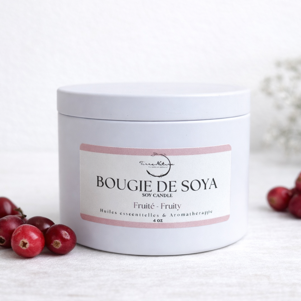 Fruity & Rose Quartz Candle 4 Oz