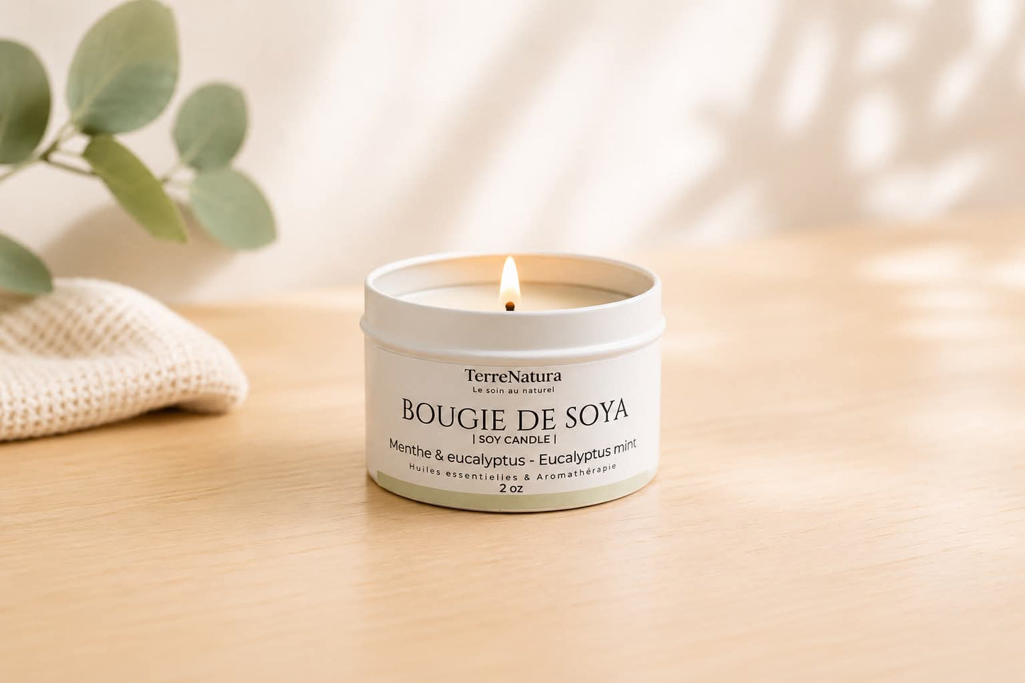 Mini bougie Menthe eucalyptus 2oz