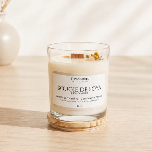 14 Oz Vanilla Chamomile & Agate Candle