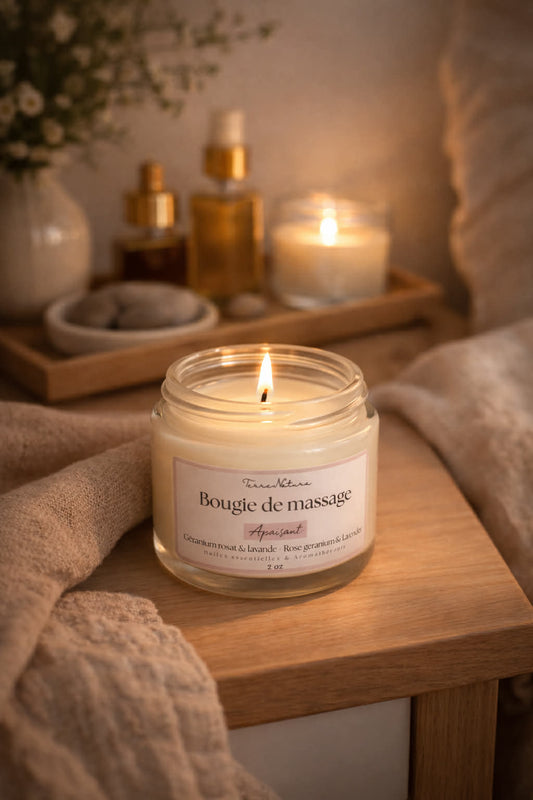 Bougie de massage naturelle - Détente